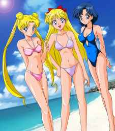 水着,Bikini,同人CG图,Sailor Moon,美少女戦士,セーラームーン,Красавица-воин,Сейлор Мун,美少女战士