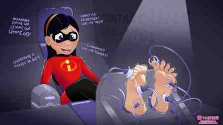 挠脚心,同人CG图,The Incredibles,超人总动员,Cartoon,卡通