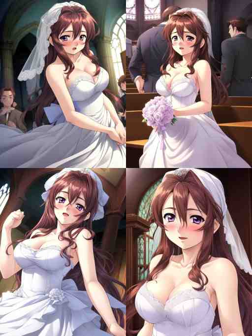 御堂悠紀,Yuuki Midou,御堂悠纪,Midou Yuuki,ウェディングドレス,Wedding Dresses,婚纱,同人CG图,肢体を洗う,Shitai o Arau,Silky´s