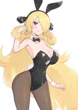 シロナ,Shirona,希罗娜,Cynthia,竹蘭,竹兰,バニーガール,兎女郎,Bunny Girl,兔女郎,同人CG图,Pokemon,神奇宝贝,ポケットモンスター,宠物小精灵,ポケモン,口袋妖怪,Покемон,任天堂,Nintendo