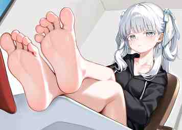 今汐,jinhsi,鸣潮,leg,foot,footshow,足秀,女の子,girl,美脚,同人CG,AI Art,赤脚,光脚,足裏,足指,裸足